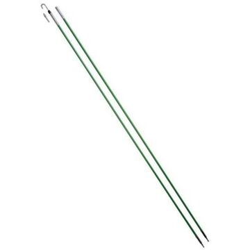 Ensemble de bâtons de pêche longs, fibre de verre, vert