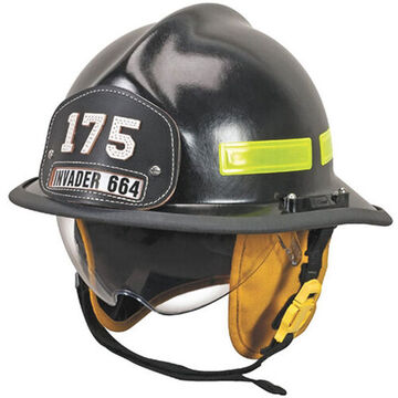 Composite Fire Helmet, Black, Fiberglass