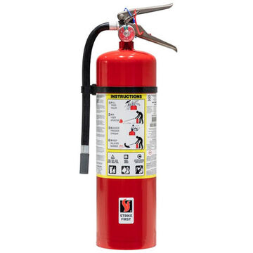 Dry Chemical Fire Extinguisher, Portable, 10 lb, C Class, 10 to 15 ft