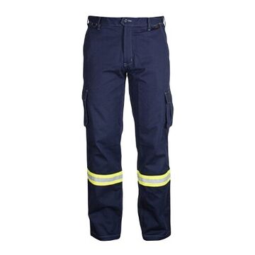 Pantalon respirant résistant aux flammes, homme, 36 pouce lg, bleu marine, coton/nylon/élasthanne ignifuge, taille 36 pouce