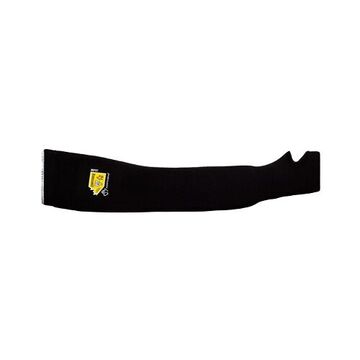 Double-Layer Fire and Cut-Resistant Sleeve, XS, 22 in lg, Protex® Fiber, Black, Tapered Kint