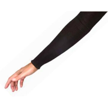 Manchon double couche résistant au feu et aux coupures, XL, 12 pouce lg, fil Protex, noir, tricot tubulaire