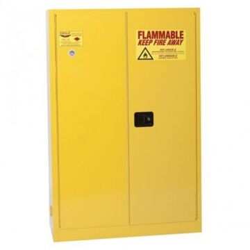 Flammable Safety Cabinet, 45 gal, 65 in ht, 43 in wd, 18 in dp, Galvanized Steel