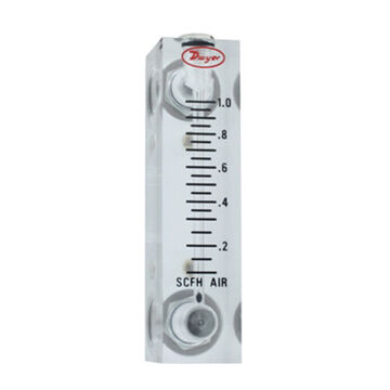 Flow Meter Flowmeter, 0.6-5 lpm Air, 100 psig, 1/8 in female NPT