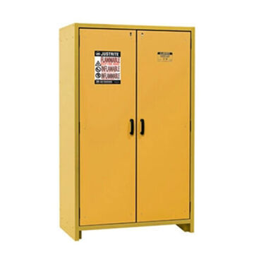Flammable Safety Cabinet, 45 gal, 76.65 in ht, 45.83 in wd, 24.41 in dp, Melamine Resin/Steel
