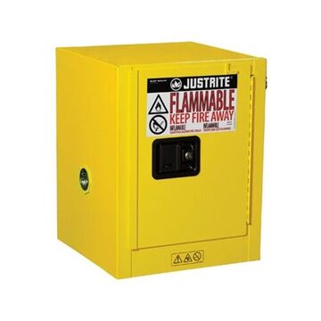 Flammable Safety Cabinet, 4 gal, 22 in ht, 17 in wd, 17 in dp, 18 ga Steel