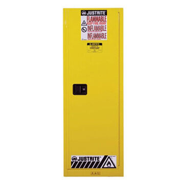 Flammable Safety Cabinet, 22 gal, 65 in ht, 23.2 in wd, 18 in dp, 18 ga Steel