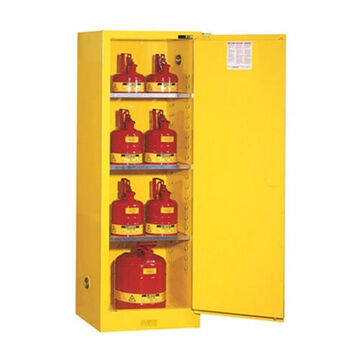 Flammable Safety Cabinet, 22 gal, 65 in ht, 23.2 in wd, 18 in dp, 18 ga Steel
