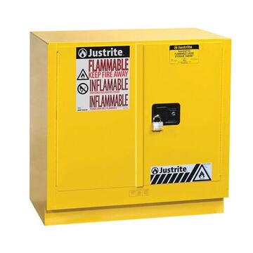 Flammable Safety Cabinet, 22 gal, 35 in ht, 35 in wd, 22 in dp, 18 ga Steel