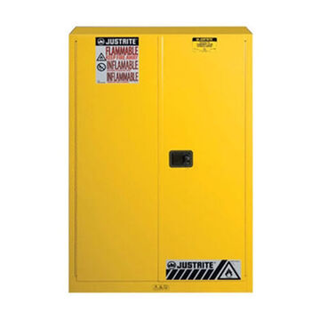 Flammable Safety Cabinet, 45 gal, 65 in ht, 43 in wd, 18 in dp, 18 ga Steel
