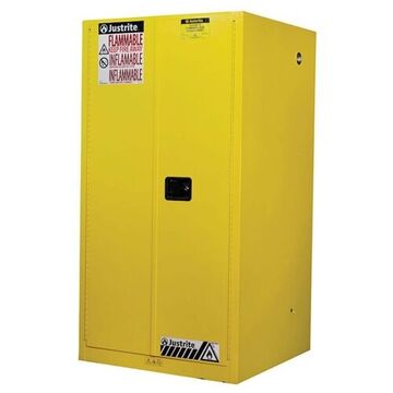 Flammable Safety Cabinet, 60 gal, 65 in ht, 34 in wd, 34 in dp, 18 ga Steel