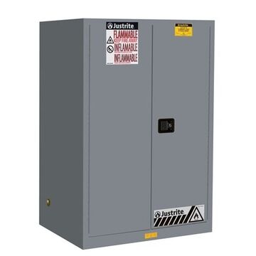 Armoire de sécurité inflammable, 90 gal, 65 pouce ht, 43 pouce wd, 34 pouce dp, acier 18 ga