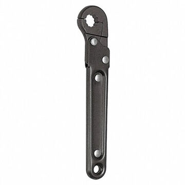 Corrosion Resistant Flare Nut Wrench, 7/8 in, Single End, Ratcheting, 12 Points, 9-3/8 in lg, 15 deg