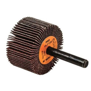 Flap Wheel, 1-1/2 in dia, 1 in wd, 1/4 in Arbor/Shank, 60 Grit, Aluminum Oxide Abrasive