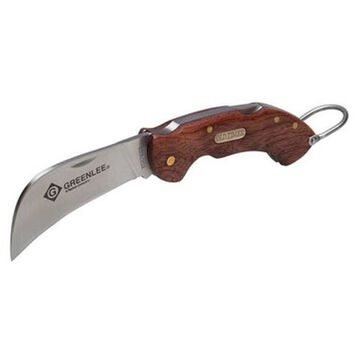 Lock-Back Folding Knife, 2.63 in Blade lg, Contoured, 440C Stainless Steel Blade