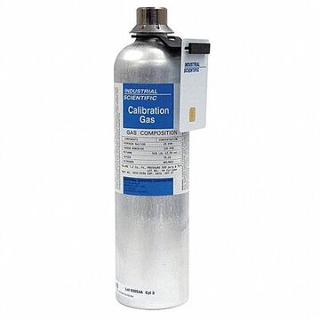Calibration Gas Cylinder, 58 l, 3-1/2 in Dia, 14-1/4 in ht Cylinder, 500 psi, Odorless