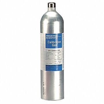 Calibration Gas Cylinder, 116 l, 3-1/2 in Dia, 15-1/4 in ht Cylinder, 1000 psi