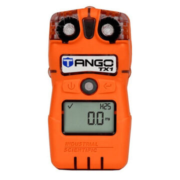 Single Gas Detector, Hydrogen Sulfide, 0 to 500 ppm, Lithium lon