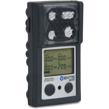 Multi Gas Detector, LEL, O2, CO, NO2, Audible, Visual and Vibrating, Lithium lon