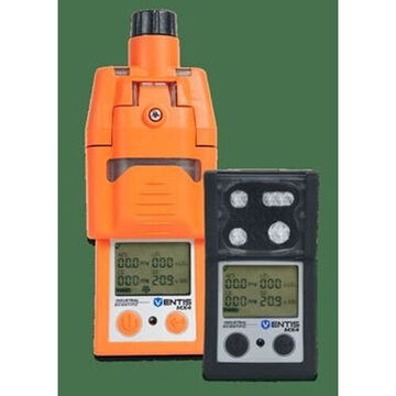 Multi Gas Detector, CO, H2S, LEL, O2, Polycarbonate with Protective Rubber Overmold