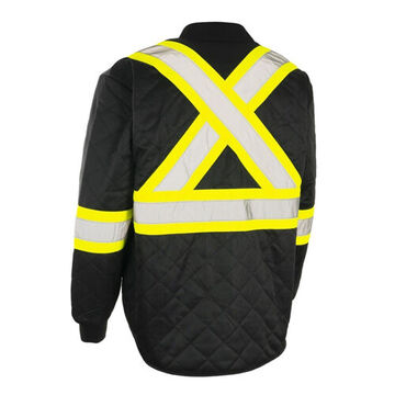 Veste de sécurité matelassée pour congélateur, XL, noir, polyester tissé, 46 to 48 pouce de poitrine