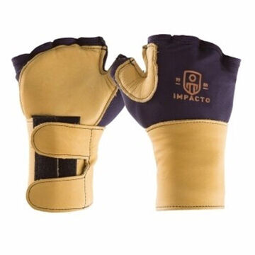 Anti-Impact Gloves, XL, Visco Elastic Polymer Palm, Blue/Yellow