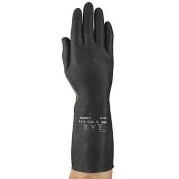 Heavy Duty Gloves, Black, Natural Rubber