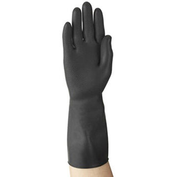 Heavy Duty Gloves, Black, Natural Rubber