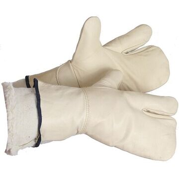 Pile-Lined Gloves, Leather Palm