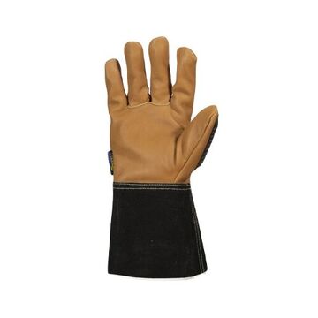 Driving Gloves, 3XL, Leather, Goatskin, Kevlar Palm, Brown, Tan, Left and Right, Leather