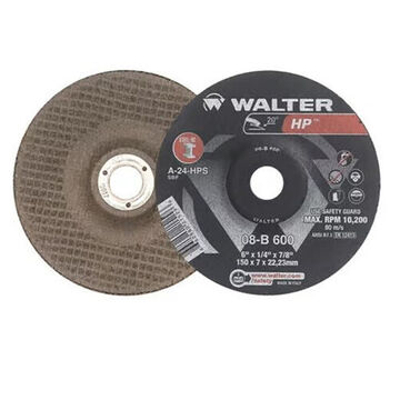 General Purpose Grinding Wheel, 7 in dia, 1/8 in thk, 7/8 in Arbor/Shank, 30 Grit, Aluminum Oxide Abrasive