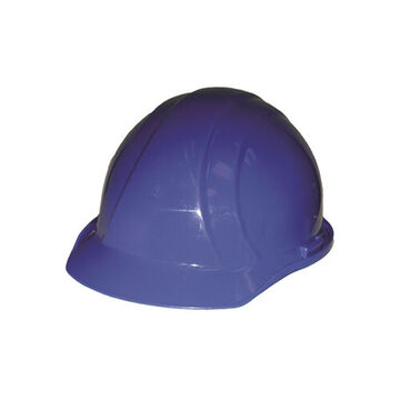 Safety Hard Hat, 6-1/2 to 8 in Hat, Blue, High Density Polyethylene, Ratchet