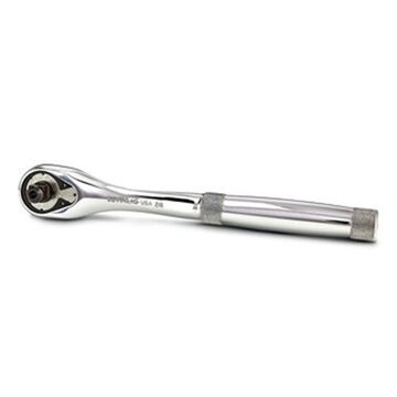 Non-Insulated Hand Ratchet, Full Polish, 3/8 in Drive, 8-1/2 in lg, 45 Geared Teeth, Aerospace