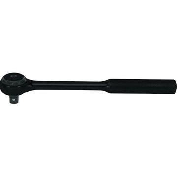 Non-Insulated Hand Ratchet, Black Oxide, 3/8 in Drive, 7-3/8 in lg, 72 Geared Teeth, Round