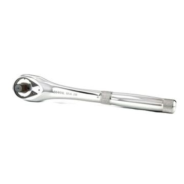 Non-Insulated Hand Ratchet, Full Polish, 1/2 in Drive, 10-1/2 in lg, 45 Geared Teeth, Pear