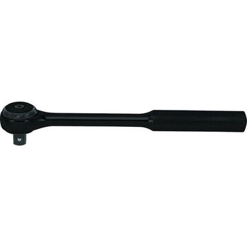 Non-Insulated Hand Ratchet, Black Oxide, 1/2 in Drive, 9-3/8 in lg, 72 Geared Teeth, Round