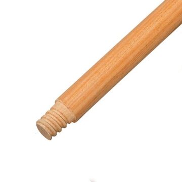 Threaded Broom Handle, 15/16 in dia, 54 in lg, Wood