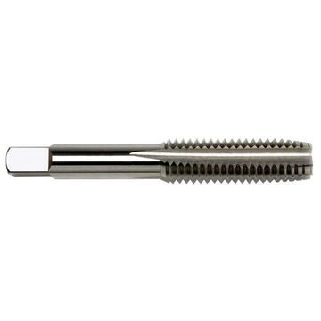 Hand Tap, 1/4 in-20, UNC, High Speed Steel, Bright, Bottoming, 4 Flutes, Right Hand