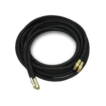 Conductive, Low Pressure Hose Assembly, 1/2 in NPTF Male, 25 ft lg, 2250 psi, Steel Braid