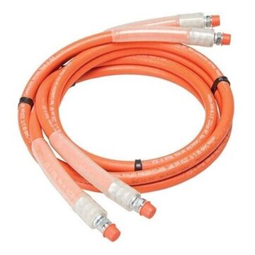 Non Conductive, Low Pressure Hose Assembly, 3/8 in NPTF Male, 8 ft lg, 2250 psi, Rubber