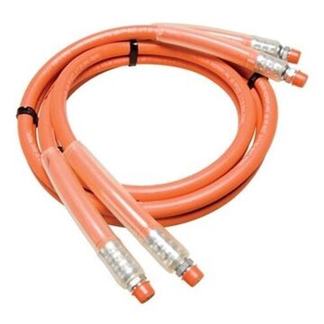 Non Conductive, Low Pressure Hose Assembly, 3/8 in NPTF Male, 10 ft lg, 2250 psi, Rubber