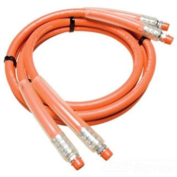 Non Conductive, Low Pressure Hose Assembly, 3/8 x 1/2 in NPTF Male, 10 ft lg, 2250 psi, Rubber