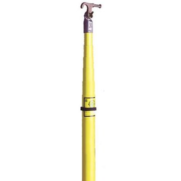 Telescoping Hot Stick, Retracted 58 in, Extended 12 ft, 7 in, Fiberglass