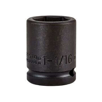 Standard Length Impact Socket, 1-1/16 in Socket, 3/4 in Drive, 2-1/16 in lg, Alloy Steel
