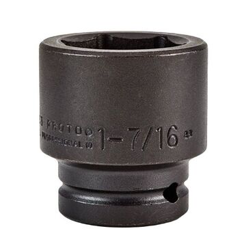 Standard Length Impact Socket, 1-7/16 in Socket, 3/4 in Drive, 2-5/16 in lg, Alloy Steel