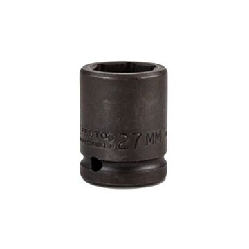 Standard Length Impact Socket, 27 mm Socket, 3/4 in Drive, 52.3 mm lg, Alloy Steel