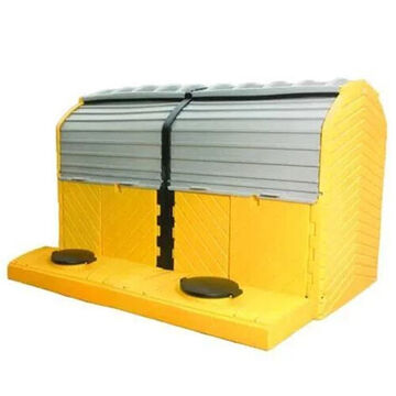 IBC Spill Pallet, 65 gal, 12-1/2 in ht, Yellow