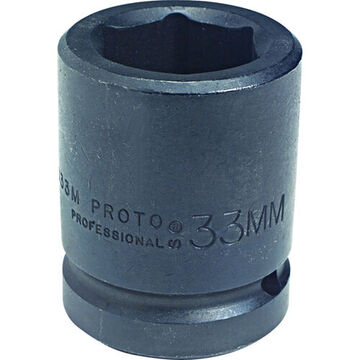 Standard Length Impact Socket, 19 mm Socket, 1 in Drive, 61 mm lg, Alloy Steel