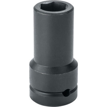 Deep Length Impact Socket, 27 mm Socket, 1 in Drive, 4 in lg, Alloy Steel