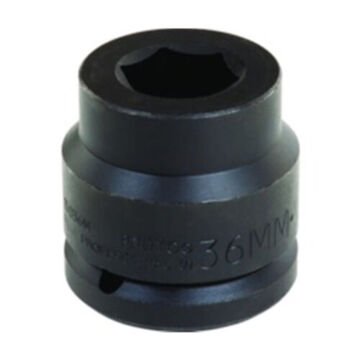 Standard Length Impact Socket, 75 mm Socket, 1-1/2 in Drive, 4-1/2 in lg, Alloy Steel